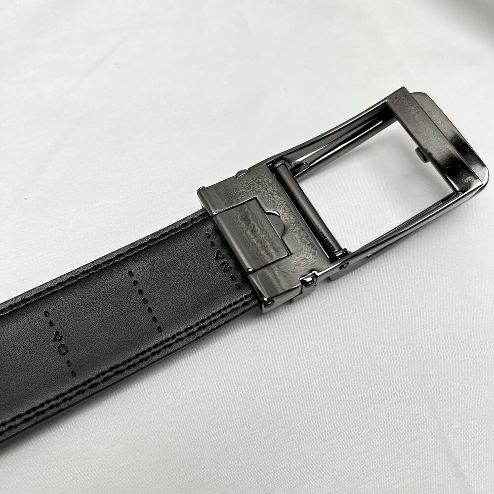 Men's Dress Belt Ratchet Belt Black Leather 1 1/4" Comfort Click NWOT - Picture 7 of 8